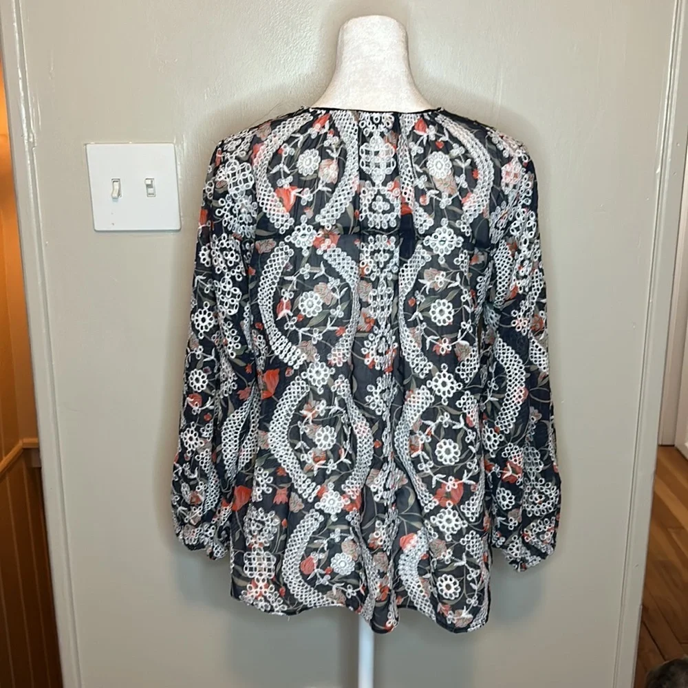 Sachin + Babi x Anthropologie Kalena Embroidered Eyelet Blouse New Size XS - Picture 10 of 13